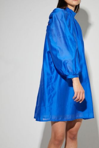Imprévu robe Bleu vif femmes (Robe bleu bic - 20702 ILONA DRESS VOILE) - Marine | Much more than shoes