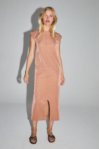 Robe longue en lurex bronze IMPREVU | Marine