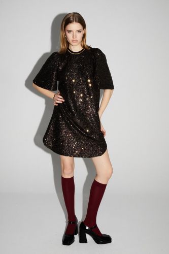 Robe à paillettes bordeaux IMPREVU | Marine
