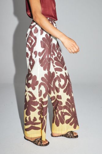 Pantalon imprimé brun IMPREVU | Marine