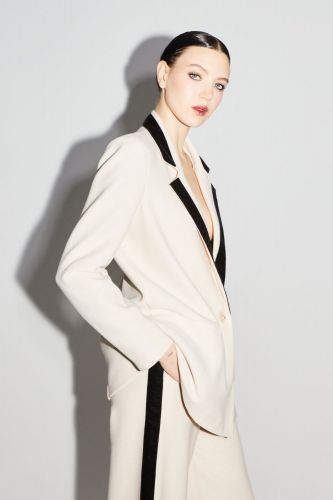 Imprévu blazer Beige femmes (Smoking ligne noir - 412641 De Font) - Marine | Much more than shoes