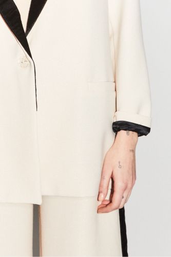 Imprévu blazer Beige femmes (Smoking ligne noir - 412641 De Font) - Marine | Much more than shoes