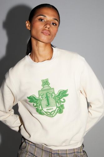 Imprévu sweat  Beige femmes (Sweat blason Potter - 1H2517BLAS7 vert gazon) - Marine | Much more than shoes