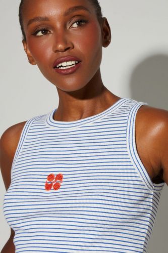 Imprévu top Bleu/blanc femmes (Top marinière - 021202 TEO NAVY ) - Marine | Much more than shoes