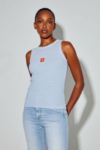 Imprévu top Bleu/blanc femmes (Top marinière - 021202 TEO NAVY ) - Marine | Much more than shoes