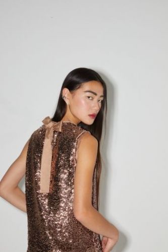 Top à sequins bronze IMPREVU | Marine