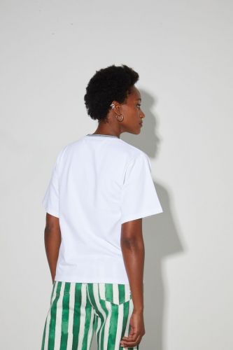 Imprévu tee-Shirt Blanc femmes (Tshirt vierge marie - 061097D COLETTE DIVINE ) - Marine | Much more than shoes