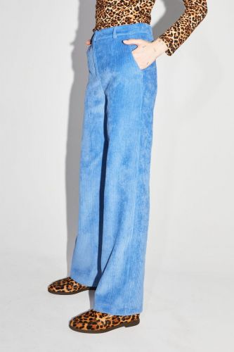 Pantalon en velours côtelé  bleu IMPREVU | Marine