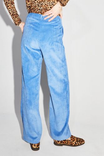 Pantalon en velours côtelé  bleu IMPREVU | Marine