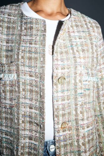 Veste en tweed arc-en-ciel IMPREVU | Marine