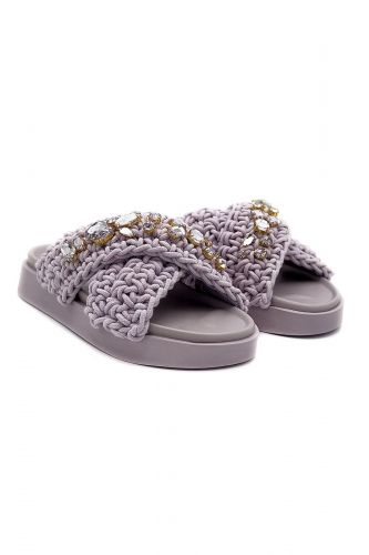 Mule en crochet lilas INUIKII | Marine