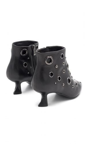 Jeannot boots Noir femmes (bout pointu et trous argentés - 543 boots noir) - Marine | Much more than shoes