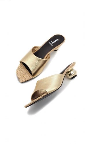 Mules dorées JEANNOT | Marine