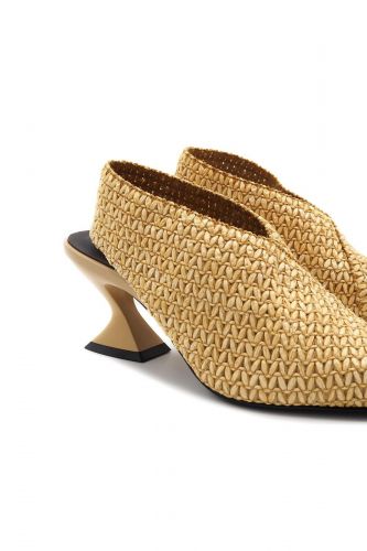 Slingbacks pointue tressée beige JEANNOT | Marine