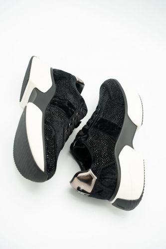 Baskets en velours noir JEANNOT | Marine