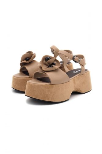 Sandales nude avec fleur JEANNOT | Marine