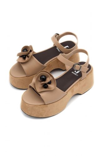 Sandales nude avec fleur JEANNOT | Marine