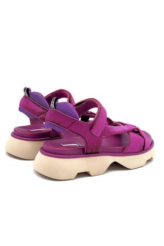 Sandales en velours violet JEANNOT | Marine