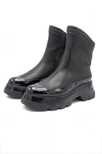 Jeannot boots Noir femmes (tout cuir bout vernis - 674 boots noir) - Marine | Much more than shoes