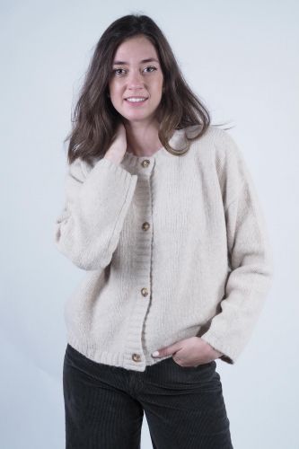 Cardigan beige JEFF | Marine