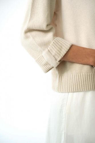 Cardigan beige JEFF | Marine