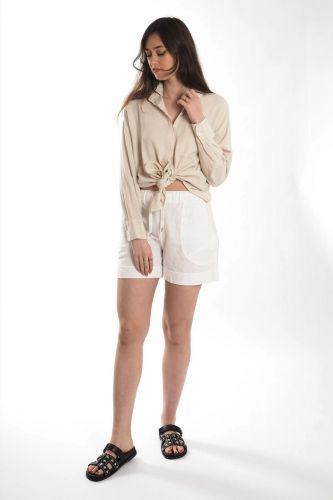 Chemise en lin beige JEFF | Marine