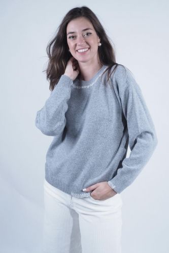 Pull gris JEFF | Marine