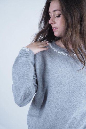 Pull gris JEFF | Marine