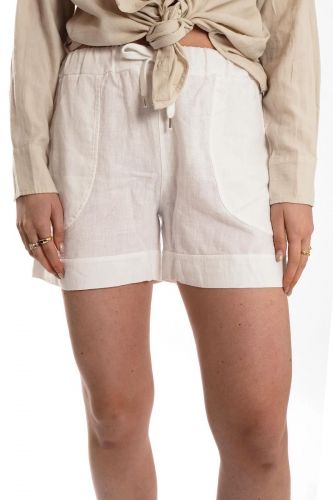 Short en lin blanc JEFF | Marine