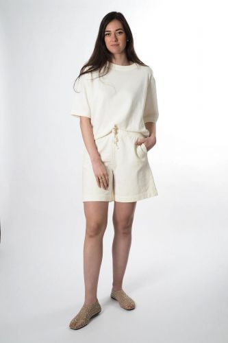 Jeff sweat  Ecru femmes (tshirt sweat ecru - TEE 4 tshirt sweat ecru) - Marine | Much more than shoes