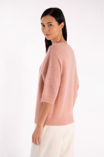 Pull en maille vieux rose JEFF | Marine