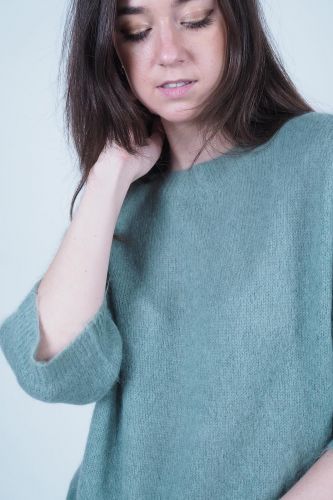 Pull en maille vert JEFF | Marine