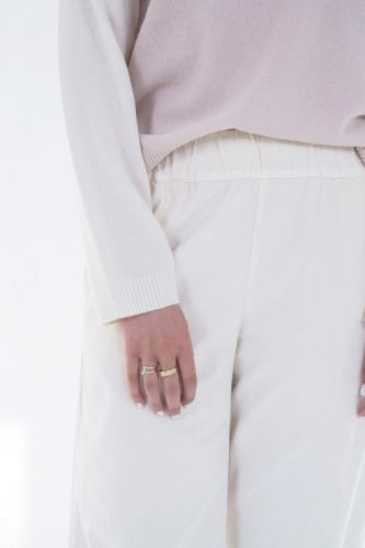 Pantalon en velours écru JEFF | Marine