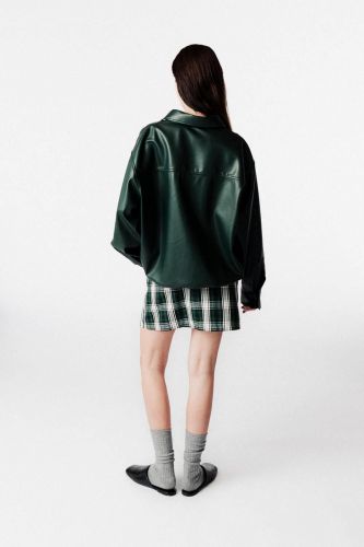 Jupe à carreaux vert & blanc JOHNY | Marine