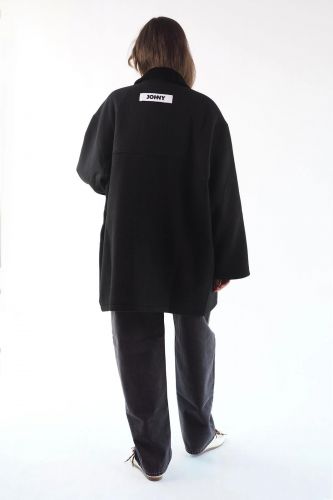 Manteau en laine noir JOHNY | Marine