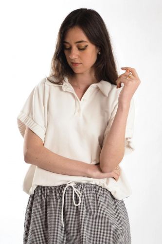 Polo blanc JOHNY | Marine