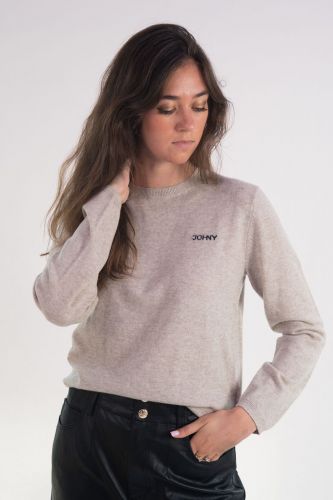 Pull beige en cashmere JOHNY | Marine