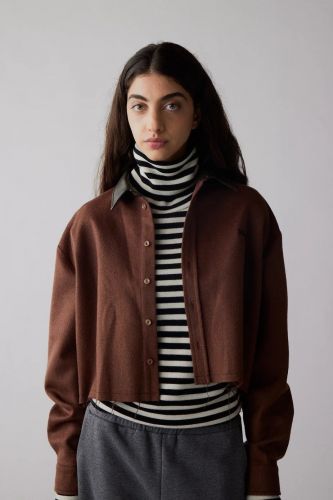 Pull col roulé noir et blanc à rayures JOHNY | Marine