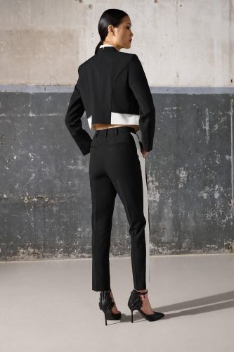 Pantalon droit noir & blanc KARL LAGERFELD | Marine