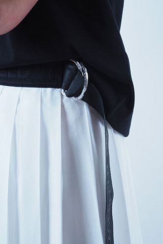 Jupe plissée blanche KARL LAGERFELD | Marine