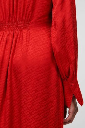 Robe chemisier rouge jacquard KARL LAGERFELD | Marine