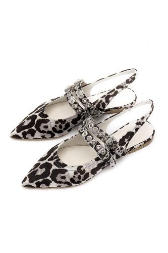 Slingback léopard satiné KENNEL & SCHMENGER | Marine