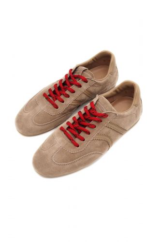 Baskets camel et lacets rouge KENNEL & SCHMENGER | Marine