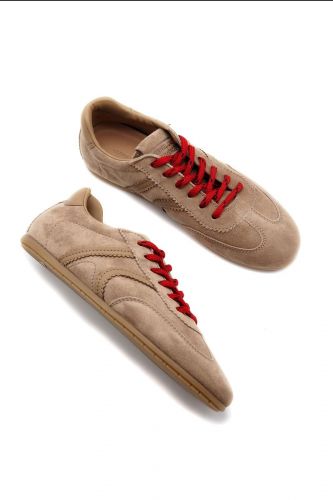 Baskets camel et lacets rouge KENNEL & SCHMENGER | Marine