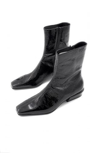 Boots en cuir vernis noir KENNEL & SCHMENGER | Marine