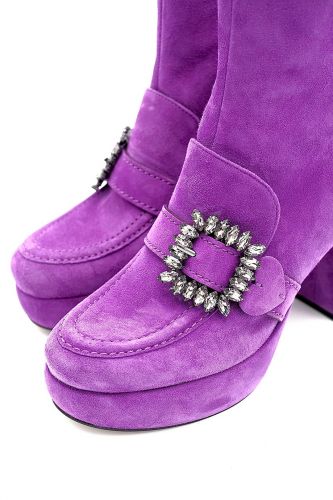 Boots vintage violet à talon KENNEL & SCHMENGER | Marine