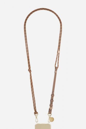 Sangle cordon Colleen taupe mousquetons dorés LCF |  Marine