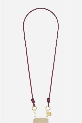 Cordon uni Nolan bordeaux en cuir vegan LCF | Marine