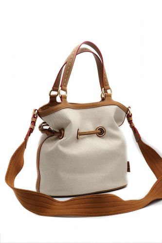 Sac Premier Flirt canvas et cuir camel édition limitée 150 ans LANCEL | Marine