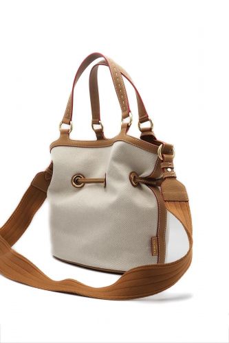 Sac Premier Flirt canvas et cuir camel édition limitée 150 ans LANCEL | Marine